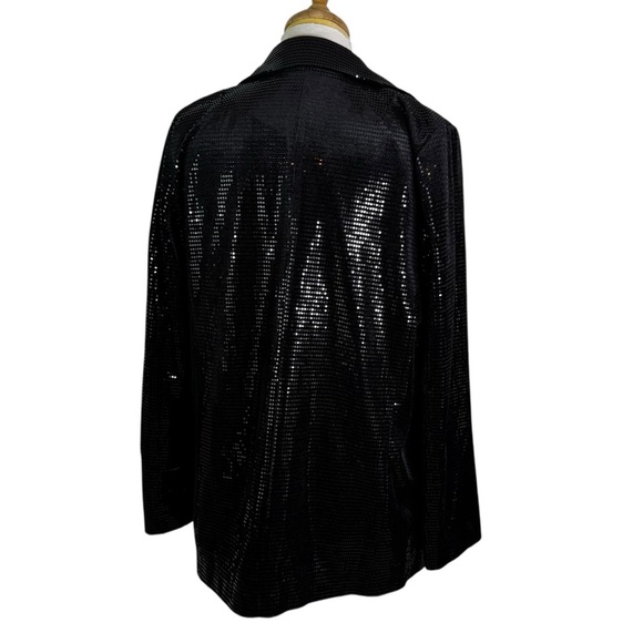 BISHOP + YOUNG Sequin Steal the Night Blazer Black Size M - Picture 7 of 10